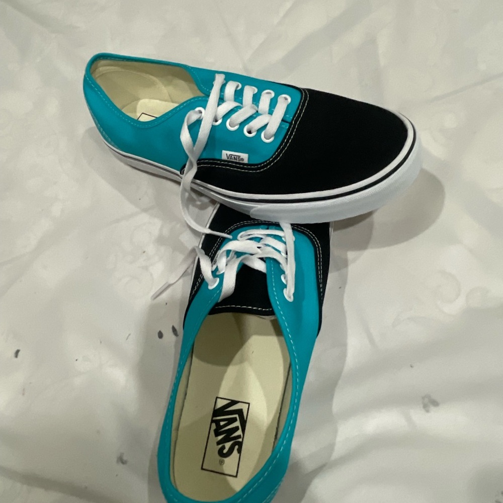 Vans Black and Teal Shoes  New for Women and men size 11